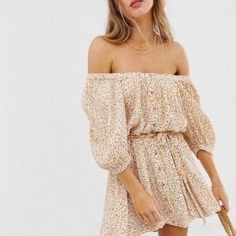 Faithfull the Brand Off Shoulder Dress | Size L